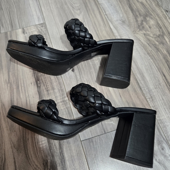 Worthington Womens Lenning Heeled Sandals Sz 9.5 Black - Picture 6 of 11